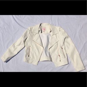 White leather jacket